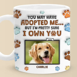 Custom Photo Dogs Never Bite Me, Just Humans - Dog & Cat Personalized Custom 3D Inflated Effect Printed Mug - Gift For Pet Owners, Pet Lovers