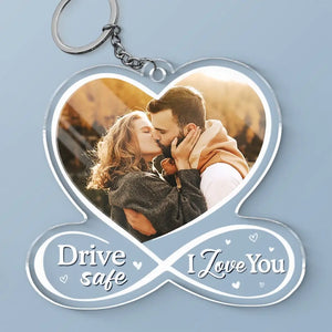 Custom Photo Love Is A Road Trip With You - Couple Personalized Custom Shaped Acrylic Keychain - Gift For Husband Wife, Anniversary