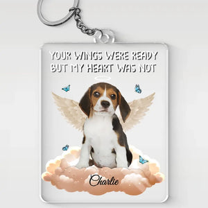 Custom Photo I Will Keep You In My Heart Forever - Memorial Personalized Custom Shaped Acrylic Keychain - Sympathy Gift For Pet Owners, Pet Lovers