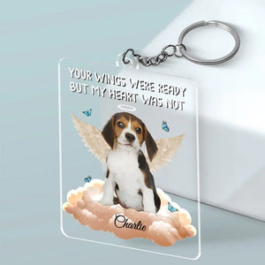 Custom Photo I Will Keep You In My Heart Forever - Memorial Personalized Custom Shaped Acrylic Keychain - Sympathy Gift For Pet Owners, Pet Lovers