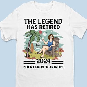 The Legend Has Retired - Personalized Custom Racer Back Tank Top - Appreciation, Retirement Gift For Coworkers, Work Friends, Colleagues