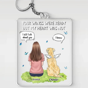 Once By My Side, Forever In My Heart - Memorial Personalized Custom Shaped Acrylic Keychain - Sympathy Gift For Pet Owners, Pet Lovers