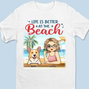 Life Is Better At The Beach - Dog Personalized Custom Racer Back Tank Top - Gift For Pet Owners, Pet Lovers