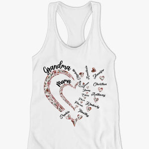 An Amazing Journey Of A Mother - Family Personalized Custom Racer Back Tank Top - Gift For Mom, Grandma