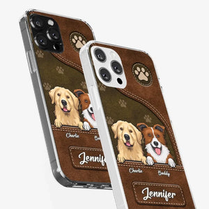 A Dog Wags Its Tail With Its Heart - Dog Personalized Custom Clear Phone Case - Gift For Pet Owners, Pet Lovers