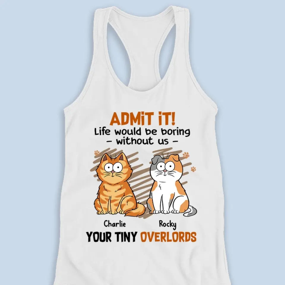 Good Morning Human Servant - Cat Personalized Custom Racer Back Tank Top, T-Shirt - Summer Vacation Gift For Pet Owners, Pet Lovers