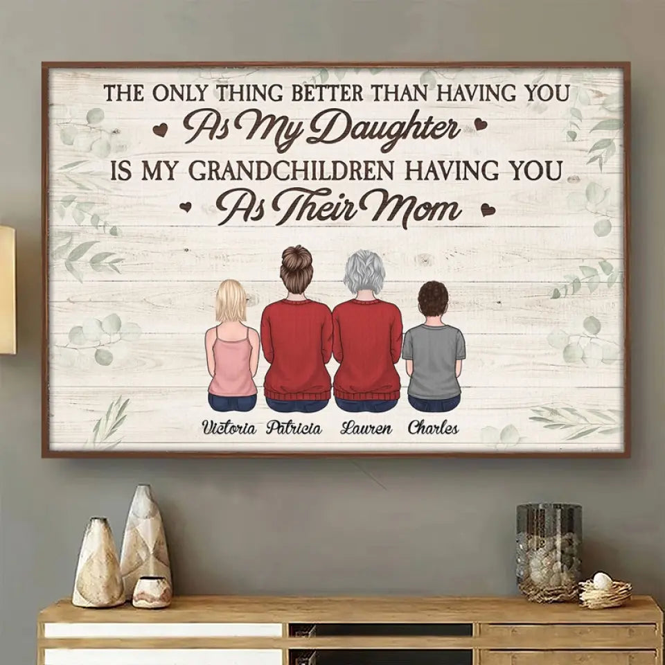 I Have So Much Of You In My Heart - Family Personalized Custom Horizontal Poster - Gift For Daughter, Son