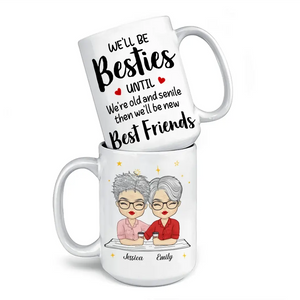 Our Friendship Is Timeless - Bestie Personalized Custom Mug - Gift For Best Friends, BFF, Sisters