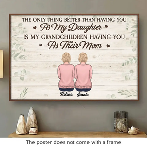 I Have So Much Of You In My Heart - Family Personalized Custom Horizontal Poster - Gift For Daughter, Son