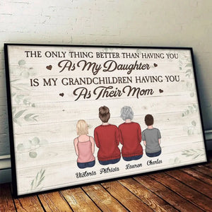 I Have So Much Of You In My Heart - Family Personalized Custom Horizontal Poster - Gift For Daughter, Son