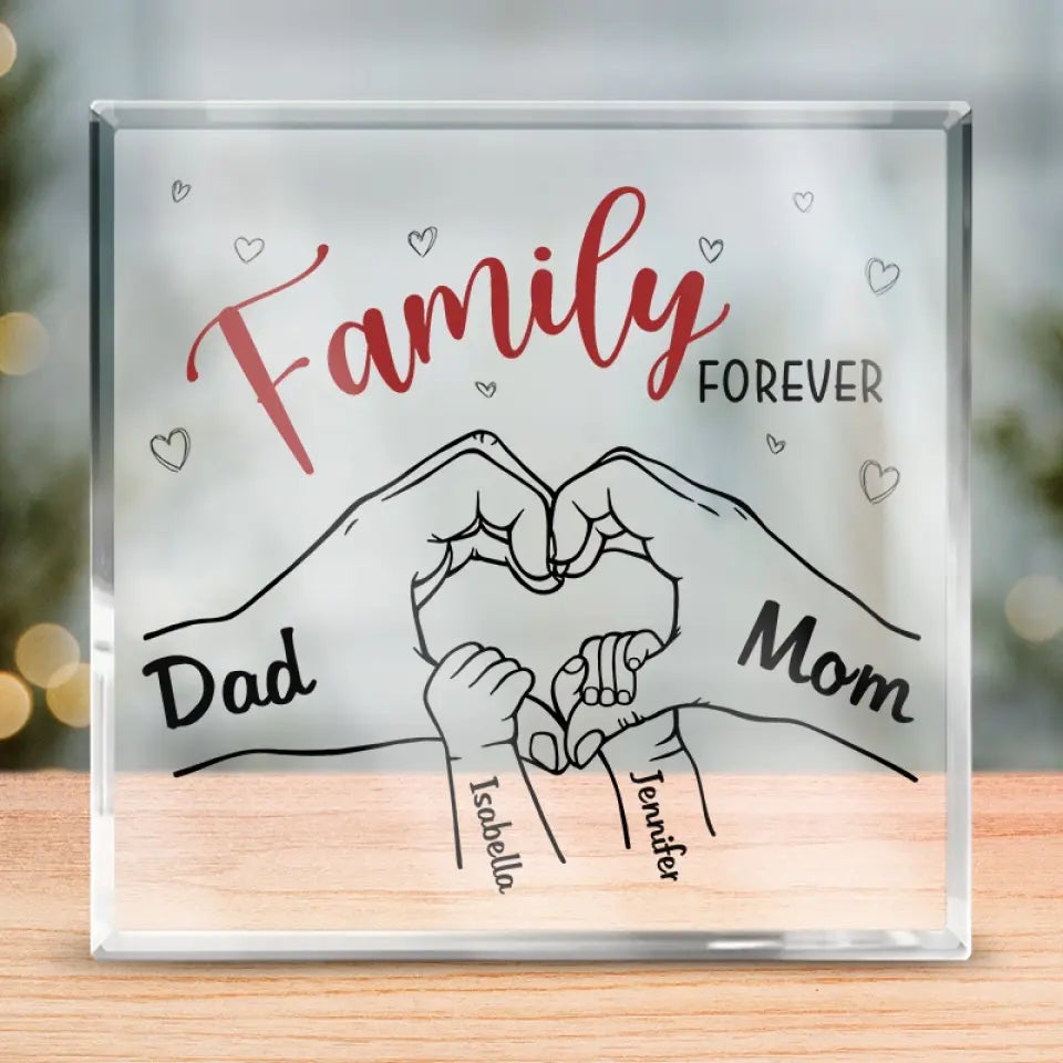 We Are Forever Entwined - Family Personalized Custom Square Shaped Acrylic Plaque - Gift For Family  Members