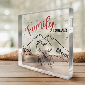 We Are Forever Entwined - Family Personalized Custom Square Shaped Acrylic Plaque - Gift For Family  Members