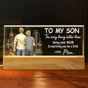 I Am Proud Of My Son - Family Personalized Custom Acrylic Letters 3D LED Night Light - House Warming Gift For Son, Grandson