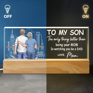 I Am Proud Of My Son - Family Personalized Custom Acrylic Letters 3D LED Night Light - House Warming Gift For Son, Grandson