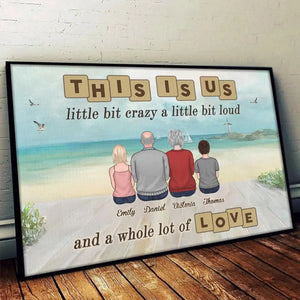 My Family Makes Me Feel Loved - Family Personalized Custom Horizontal Poster - Gift For Family Members