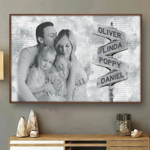 Custom Photo Cherish Every Moment - Family Personalized Custom Horizontal Poster - Gift For Family Members