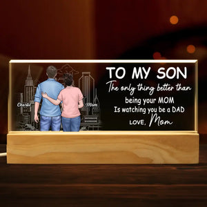 I Am Proud Of My Son - Family Personalized Custom Acrylic Letters 3D LED Night Light - House Warming Gift For Son, Grandson