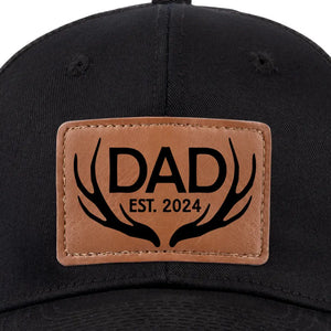 Dad, You’ve Always Been My Hero - Family Personalized Custom Leather Patch Hat - Gift For Dad, Grandpa