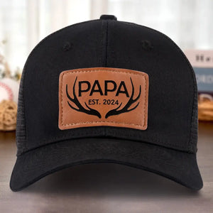 Dad, You’ve Always Been My Hero - Family Personalized Custom Leather Patch Hat - Gift For Dad, Grandpa