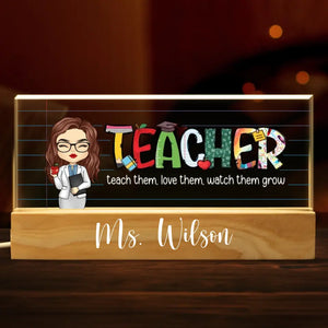 A Teacher's Job Is To Awaken Possibility In Others - Teacher Personalized Custom Acrylic Letters 3D LED Night Light - Gift For Teacher