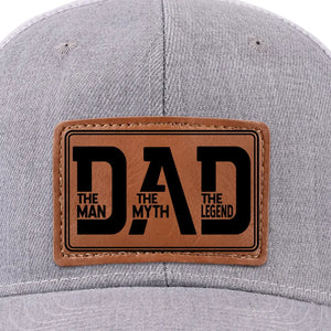 A Father’s Love Is Eternal - Family Leather Patch Hat - Gift For Dad