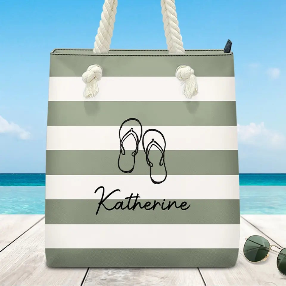 Let's Catch Some Rays This Summer - Bestie Personalized Custom Beach Bag - Summer Vacation Gift For Best Friends, BFF, Sisters