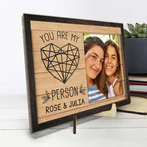 Custom Photo You Are My Favorite Person - Bestie Personalized Custom 2-Layered Wooden Plaque With Stand - Gift For Best Friends, BFF, Sisters