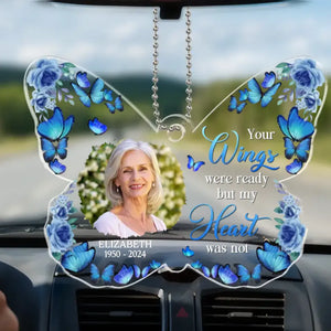 Custom Photo There Are No Goodbyes For Us - Memorial Personalized Custom Car Ornament - Acrylic Custom Shaped - Sympathy Gift For Family Members