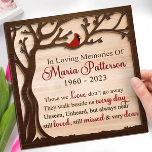 You're Always Close, Even When Far Away. - Memorial Personalized Custom 2-Layered Wooden Plaque With Stand - Sympathy Gift For Family Members