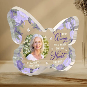 Custom Photo Once By Our Sides, Forever In Our Hearts - Memorial Personalized Custom Shaped Acrylic Plaque - Sympathy Gift For Family Members