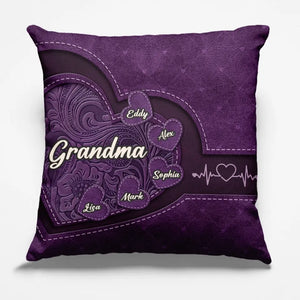 Grandmas Are Moms With Lots Of Practice - Family Personalized Custom Pillow - Gift For Mom, Grandma