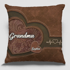 Grandmas Are Moms With Lots Of Practice - Family Personalized Custom Pillow - Gift For Mom, Grandma