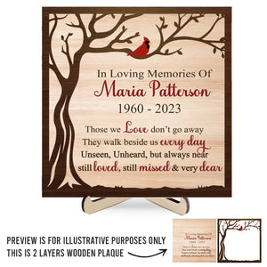 You're Always Close, Even When Far Away. - Memorial Personalized Custom 2-Layered Wooden Plaque With Stand - Sympathy Gift For Family Members