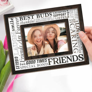 Custom Photo You Are Truly Unique To Me - Bestie Personalized Custom 2-Layered Wooden Plaque With Stand - Gift For Best Friends, BFF, Sisters