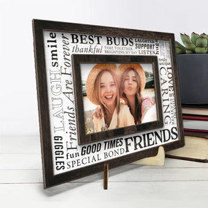 Custom Photo You Are Truly Unique To Me - Bestie Personalized Custom 2-Layered Wooden Plaque With Stand - Gift For Best Friends, BFF, Sisters