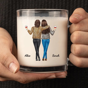 Life Is Better With Best-tea - Bestie Personalized Custom Glass Mug - Gift For Best Friends, BFF, Sisters