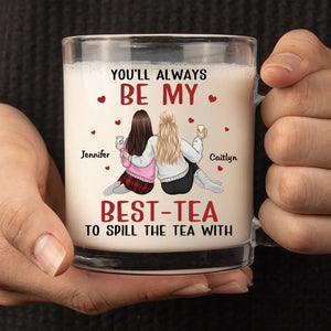 Always Better Together - Bestie Personalized Custom Glass Mug - Gift For Best Friends, BFF, Sisters