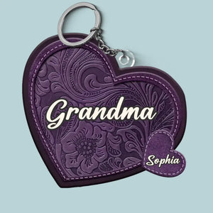 I Have Two Titles Mom And Grandma And I Rock Them Both - Family Personalized Custom Shaped Acrylic Keychain - Gift For Mom, Grandma