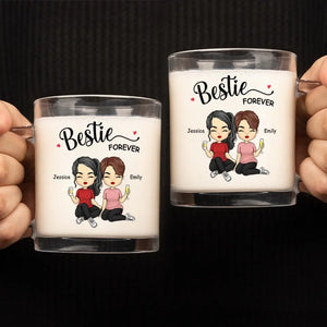 Friends Forever - Bestie Personalized Custom Glass Mug - Gift For Best Friends, BFF, Sisters