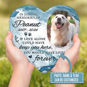 Custom Photo Forever In My Heart - Memorial Personalized Custom Heart Shaped Memorial Stone - Sympathy Gift For Pet Owners, Pet Lovers