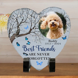 Custom Photo You Were My Favorite Hello - Memorial Personalized Custom Heart Shaped Memorial Stone - Sympathy Gift For Pet Owners, Pet Lovers