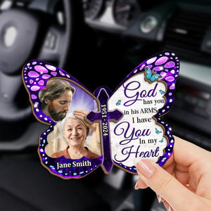 Custom Photo You're In My Thoughts - Memorial Personalized Custom Car Visor Clip - Sympathy Gift For Family Members