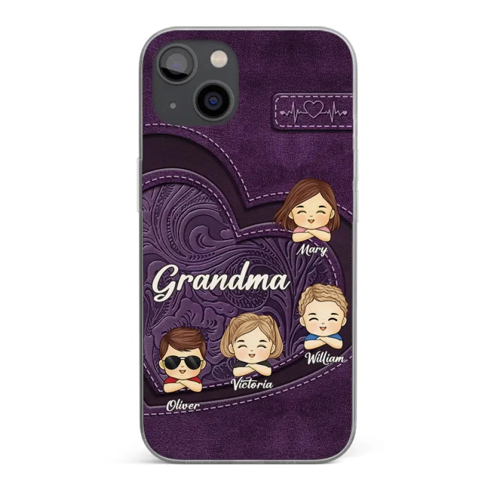 Your Unconditional Love Envelops Us - Family Personalized Custom Clear Phone Case - Gift For Mom, Grandma