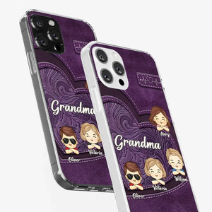 Your Unconditional Love Envelops Us - Family Personalized Custom Clear Phone Case - Gift For Mom, Grandma