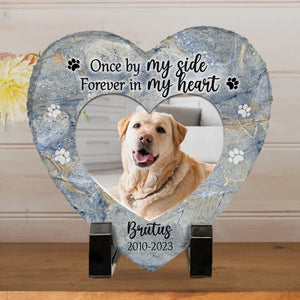 Custom Photo Best Friends Are Never Forgotten - Memorial Personalized Custom Heart Shaped Memorial Stone - Sympathy Gift For Pet Owners, Pet Lovers