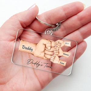 My Father Gave Me My Dreams - Family Personalized Custom Shaped Acrylic Keychain - Gift For Dad, Grandpa