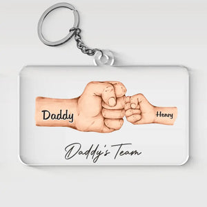 My Father Gave Me My Dreams - Family Personalized Custom Shaped Acrylic Keychain - Gift For Dad, Grandpa