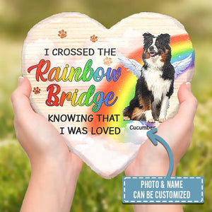 Custom Photo You Were My Favourite Hello And My Hardest Goodbye - Memorial Personalized Custom Heart Shaped Memorial Stone - Sympathy Gift For Pet Owners, Pet Lovers