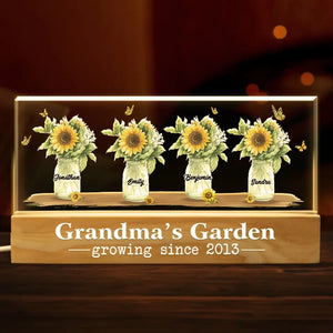 Love Always Grows In Our Family - Family Personalized Custom Acrylic Letters 3D LED Night Light - Gift For Mom, Grandma