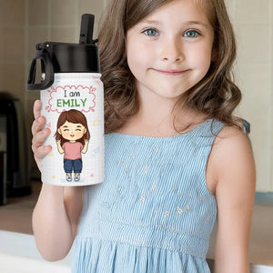 I Am Kind - Personalized Custom Kid Water Bottle - Back To School Gift For Kid, Grandkid